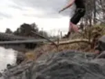 Falling in the canal