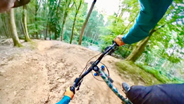 Riding the new GBU Downhill trail at the Forest of Dean