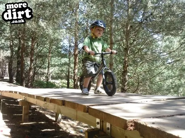 my 3 yo son on the northshore section in the bike 