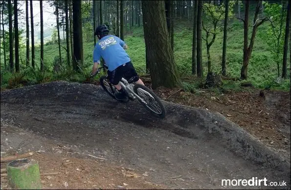 Trying out the first of the berms in the new 