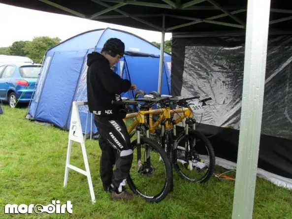 Me in the nukeproof bike shelter at the national f