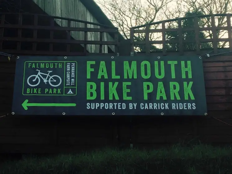 New signage for Falmouth Bike Park.