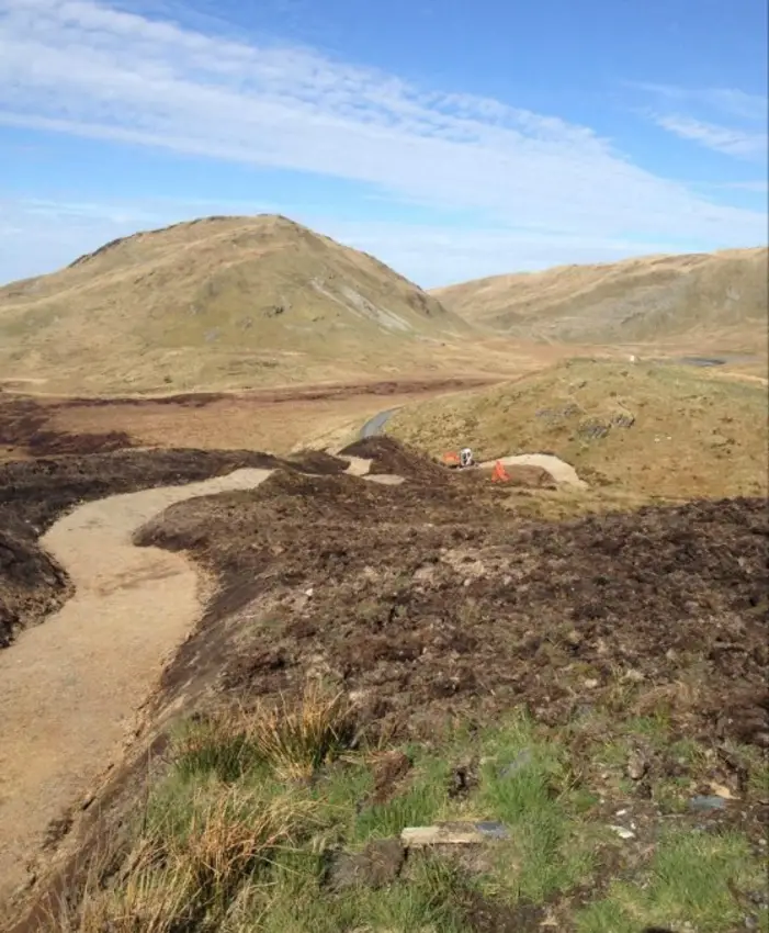 A new track full of jumps and berms is being built