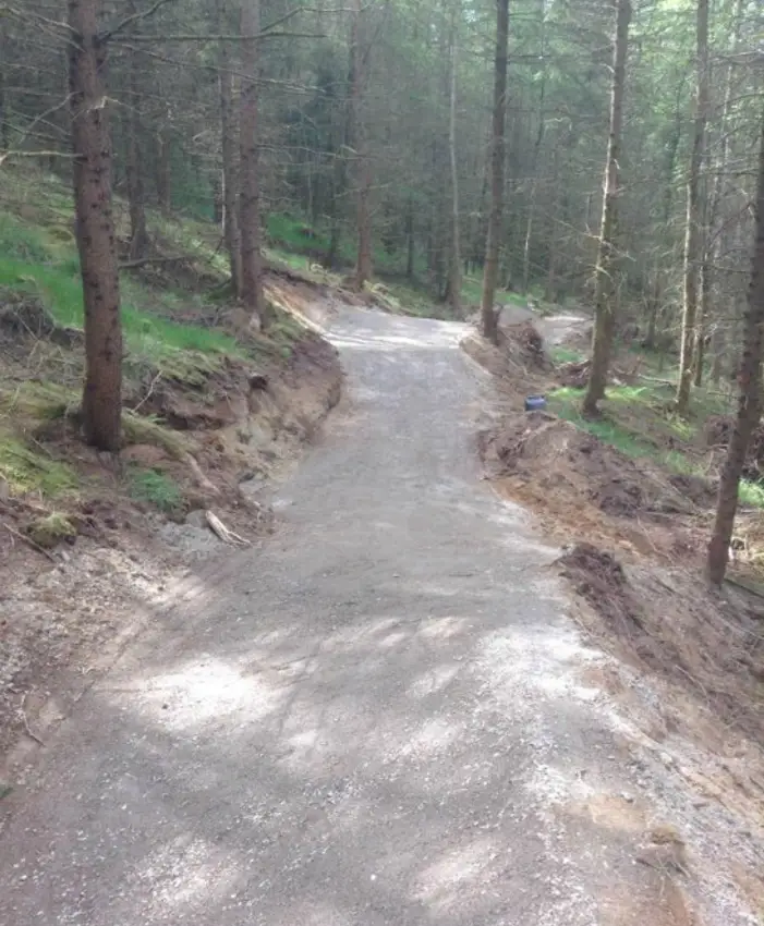 New red trail at Revolution Bike Park in North Wal