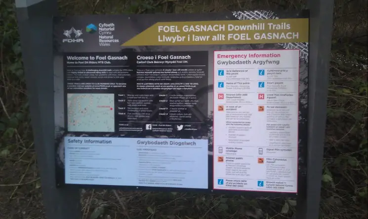 New signage at Foel Gasnach Downhill Trails