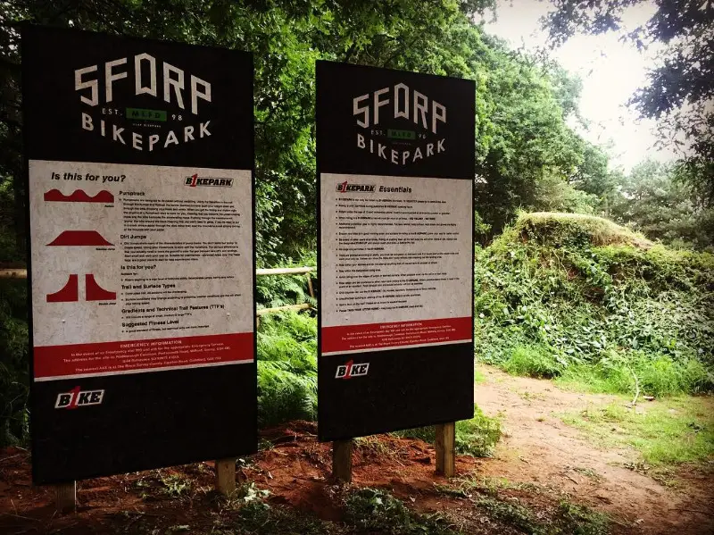 New signs went in today for S4P Bikepark.
