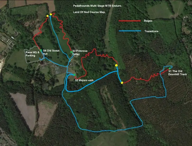 Pedalhounds Multi Stage MTB Enduro Course Map