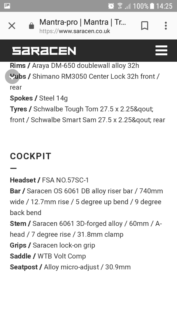 saracen mantra pro 2018