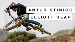 Elliott Heap styles down Antur Stiniog Bike Park on his Trail Bike