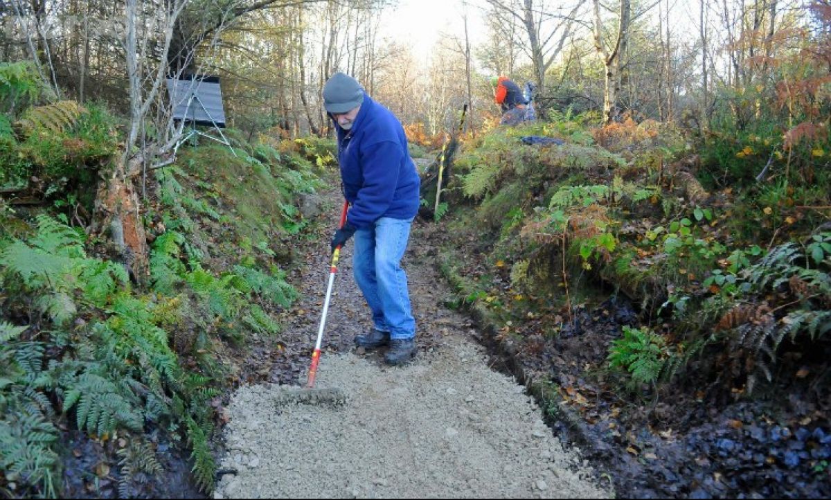 Veteran Mountain Biker Still Hard at Work on Dalby's Trails.