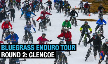 Mass start on the snow at Glencoe
