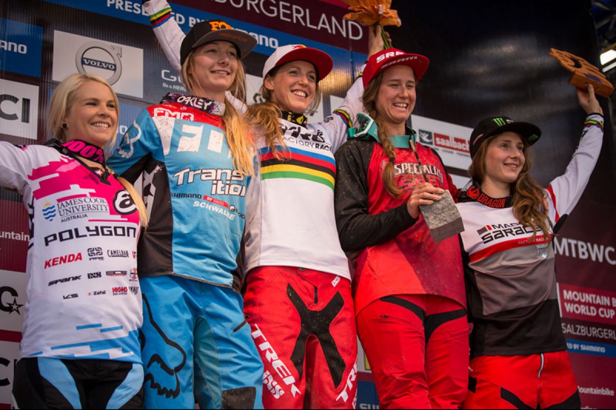 Rachel Atherton and Aaron Gwin write history in Leogang