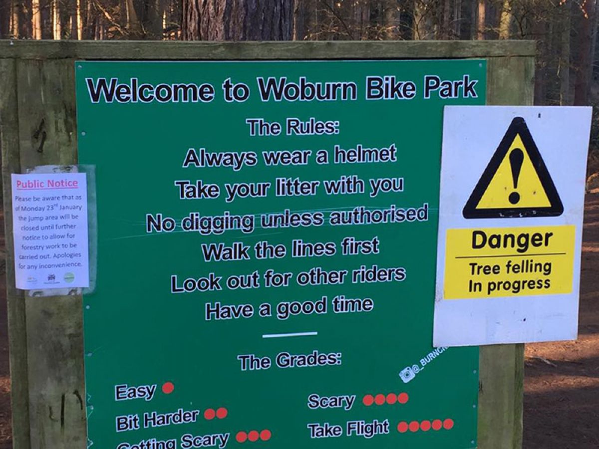 Woburn Bike Park is closed for a while