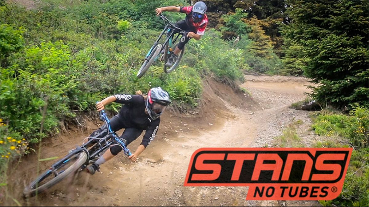 Vero Sandler and Joel Anderson light up Morgins Bike Park