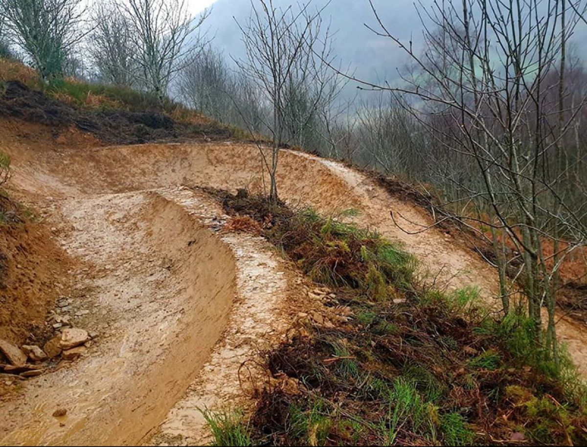 New Blue Trail under construction at Cwmcarn Forest