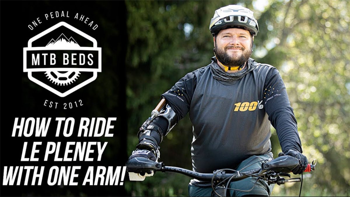 Watch: How to ride Morzine's Le Pleney with one arm!