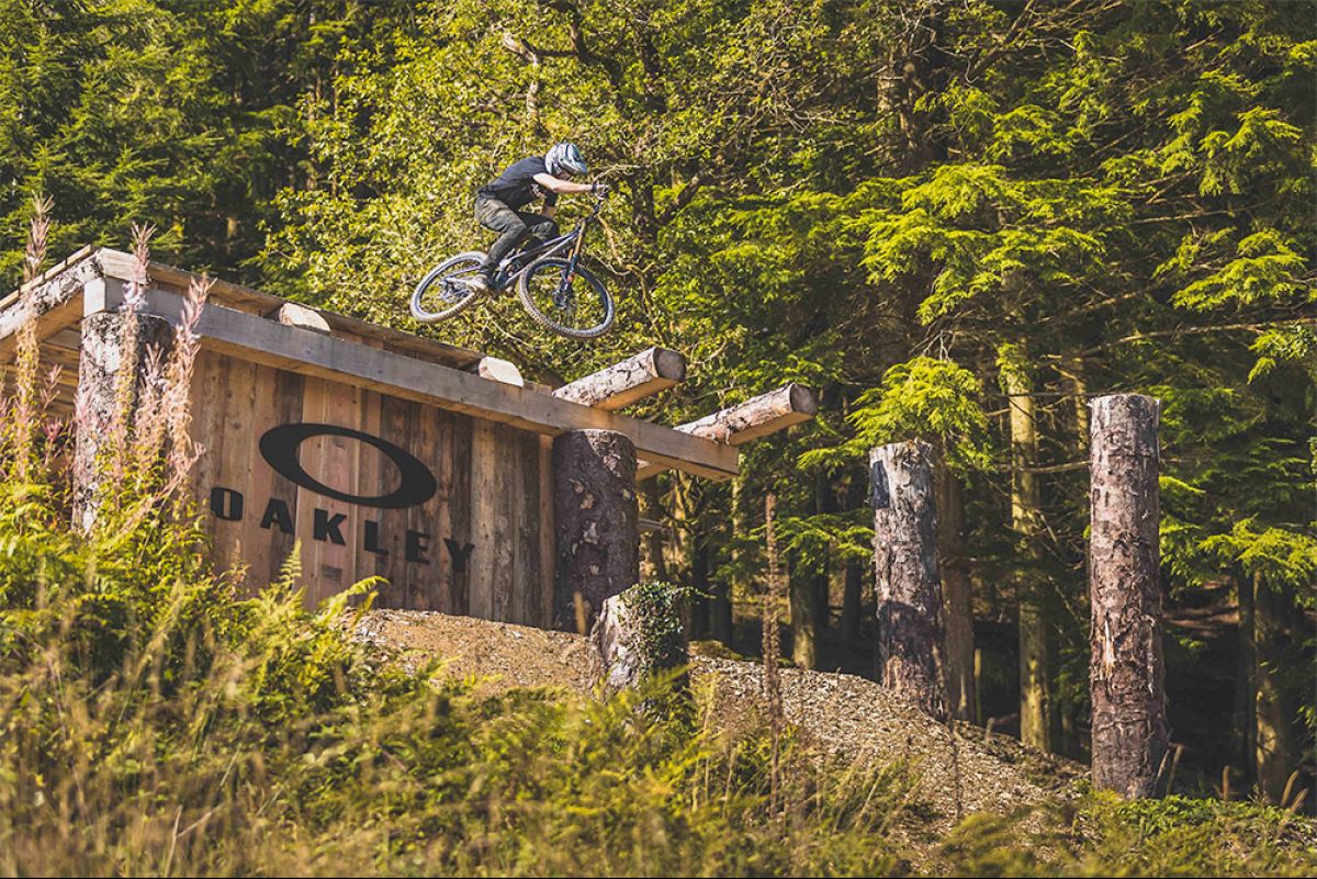 Dan Atherton and Oakley launch a spectacular new line at Dyfi Bike Park