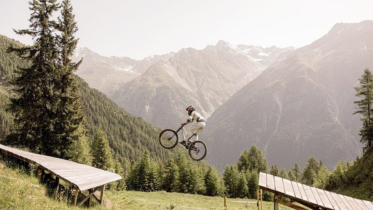 Watch: Troy Brosnan testing the new DH track at Sölden Bike Park