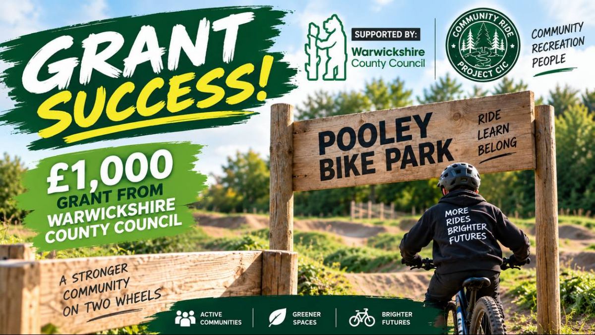 £1,000 Grant Supports Pooley Bike Park Improvements