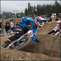 JD Swanguen Wins Telus Dual Slalom at Kokanee Crankworx 2008 - Second Image