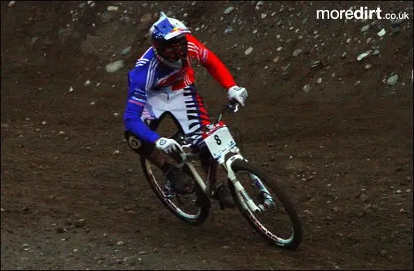 Gee Atherton leading during one of the early heats