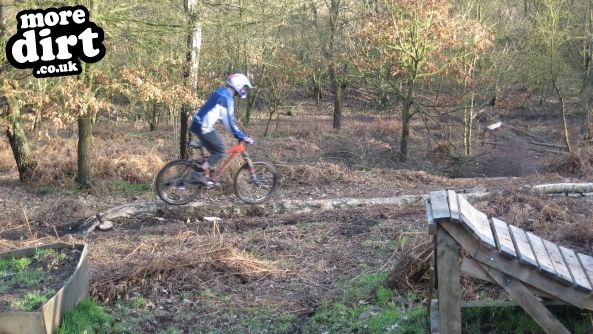 Riding the skinny with the wooden kicker in the foreground