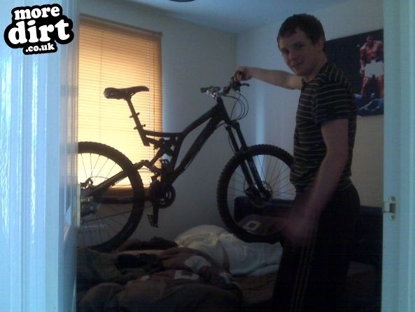 my mate roo free riding on my flat mate as he was 