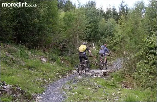 Riding part of the new 2nd loop on the Penmachno t