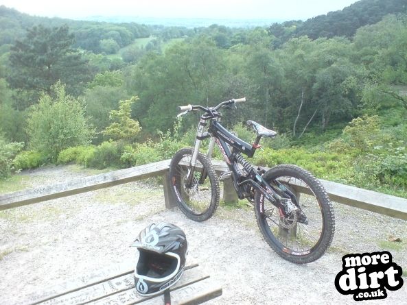 My bike and my full face over looking the local wo