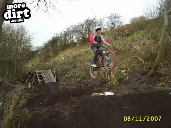 me (pat) going over the first jump..