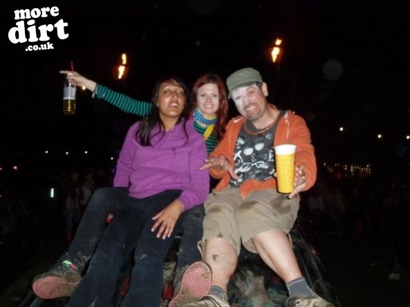 On top of a car full of zombies