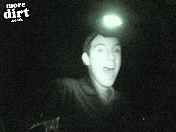 Me trying out the night vision mode on my camera