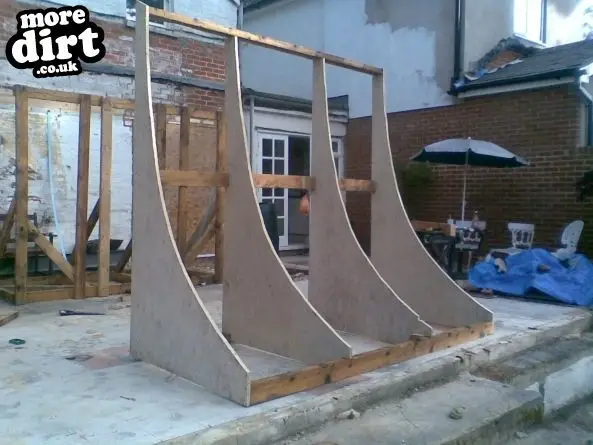 James half pipe before it was finished