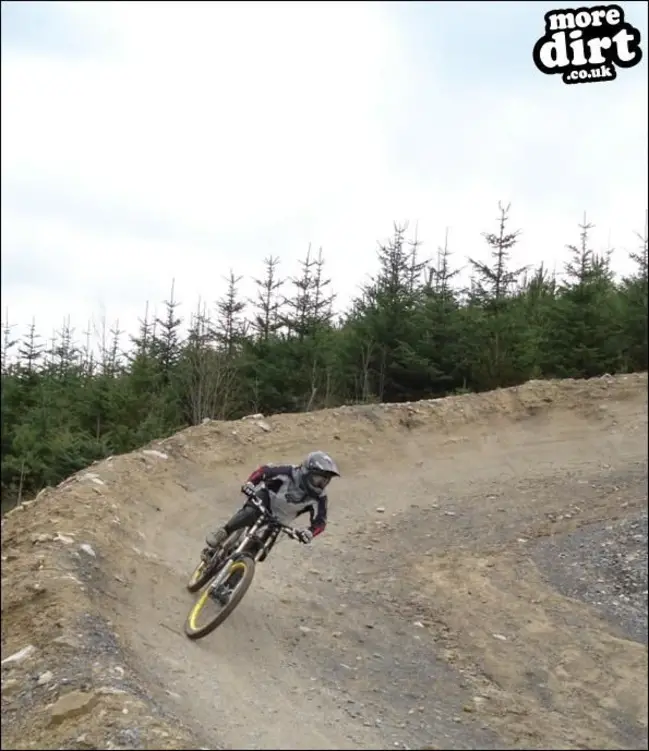youngster gets some berm action towards the bottom