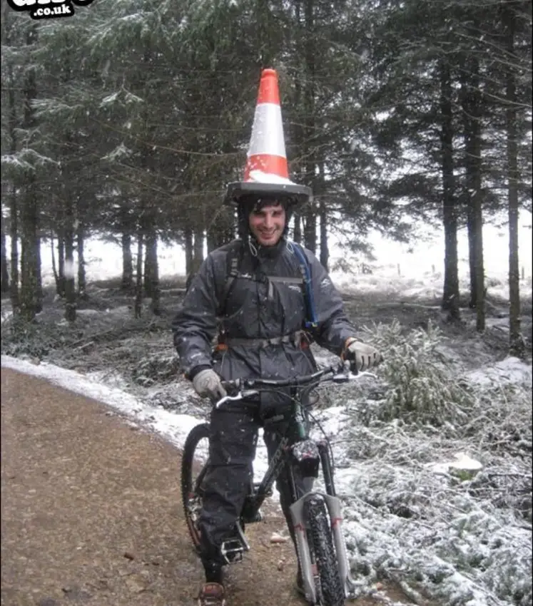 Llandegla in the snow....with a cone