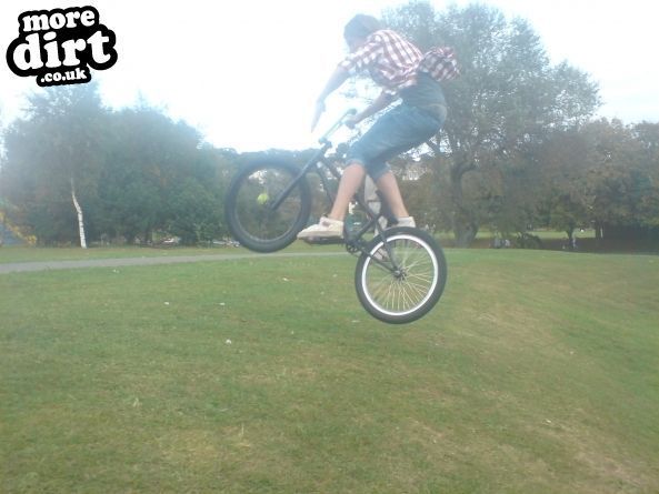 my mate jumping up teh hill and tucking the bike i