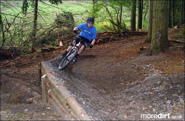 Trying out the first of the berms in the new 