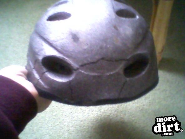 the front of my helmet after i came off a ramp in 