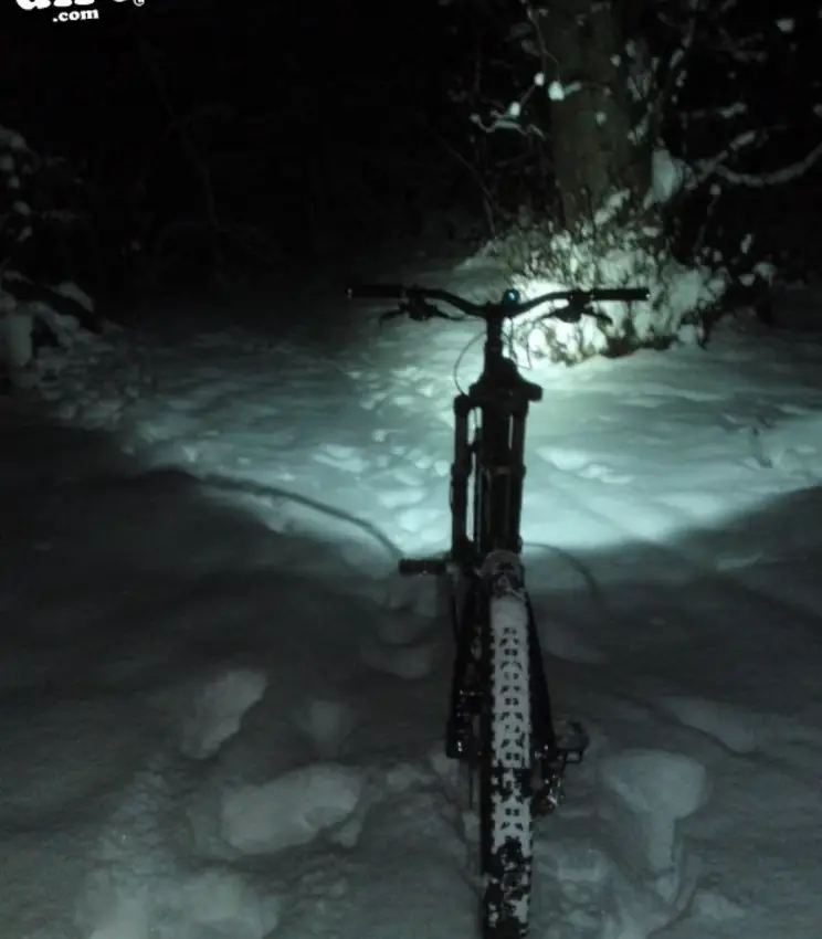 When the snow is deep enough to stand the bike up 