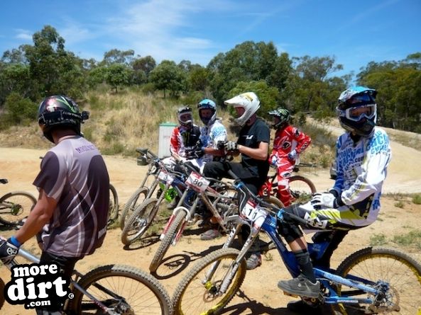 The Elite riders waiting for practice run