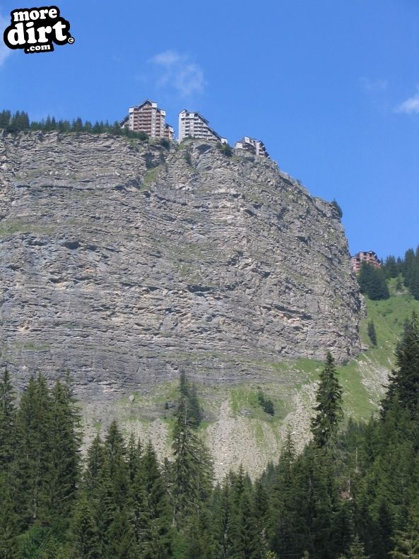 lookig back at avoriaz,at the top of a bloody high