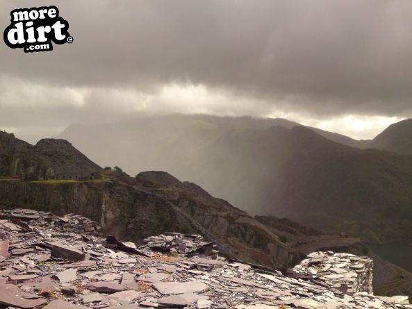 very moody and slightly spooky slate quarry, Augus