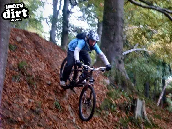 Me riding the Dunnyduff woods version of mini Airs