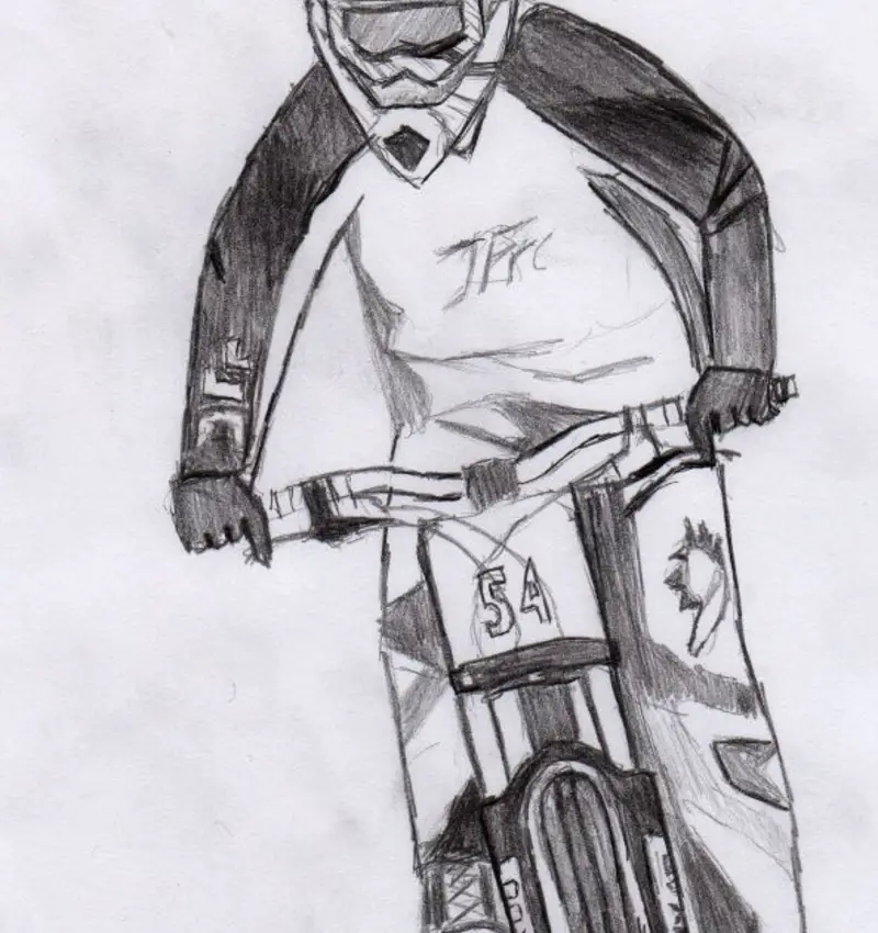 A quick sketch of me in a race