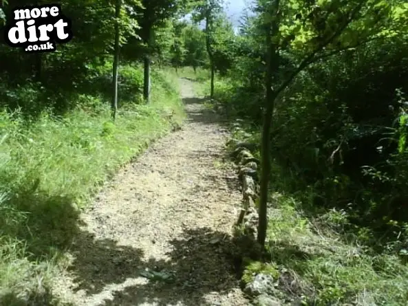 Part of the red route at Croft County Park trail, 