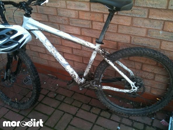 Muddy bike after a good season up the Quantocks