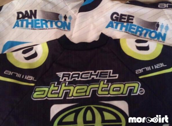 Gee, Dan and Rach's Atherton Racing jerseys that I