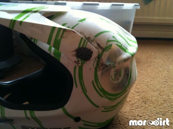 my 661 helmet after a crash