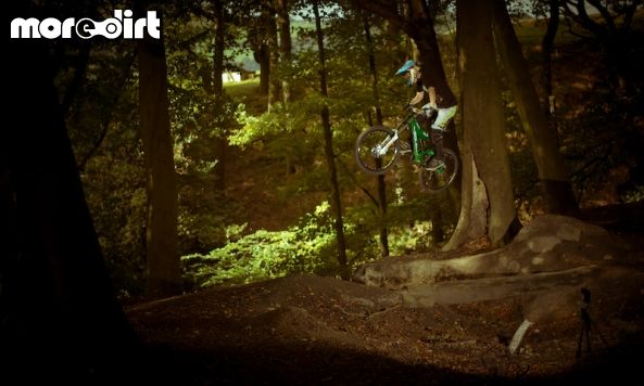 me riding my solid mission 9 before i got a new frame 