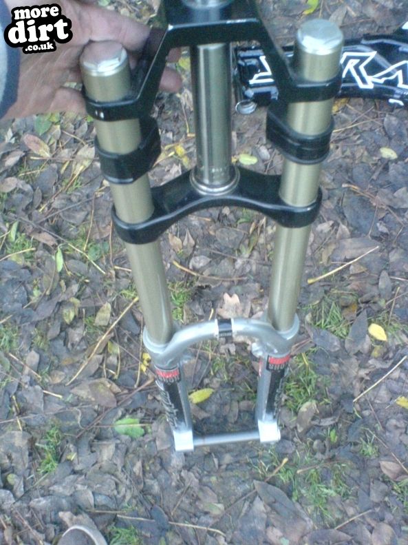 Rockshox boxxers that i got for 65pounds & there T